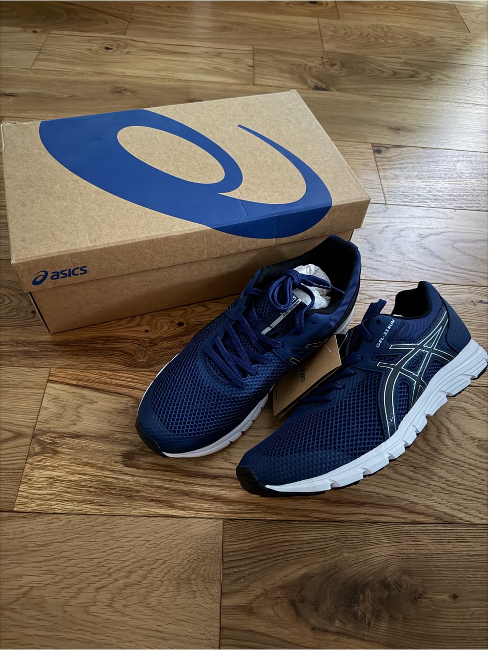 NWT ASICS Gel-33 Run Men’s Running Shoes Blue Black (Size 10)